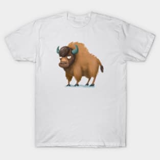 Cute Bison Drawing T-Shirt